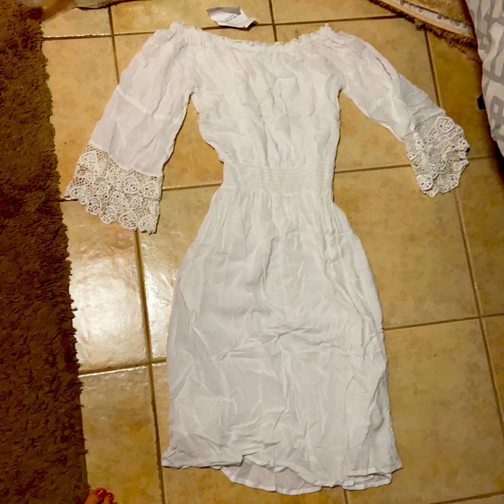 Long white summer dress